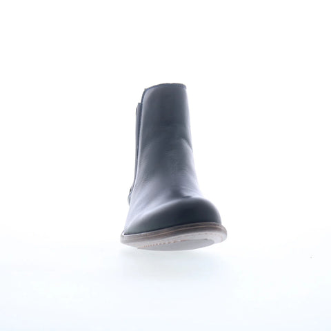 Miz Mooz Lewis Womens Blue Leather Slip On Chelsea Boots