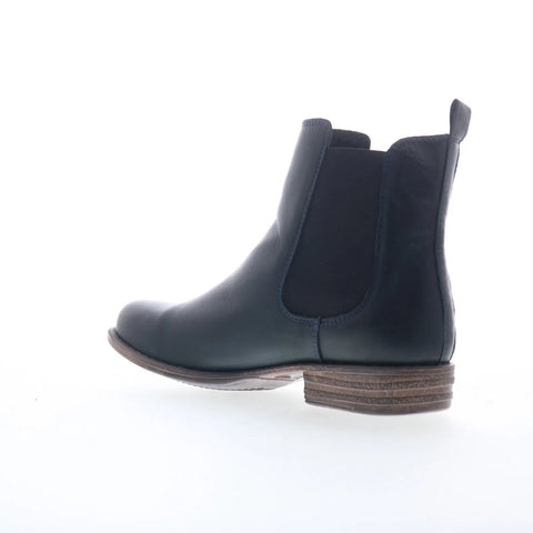 Miz Mooz Lewis Womens Blue Leather Slip On Chelsea Boots