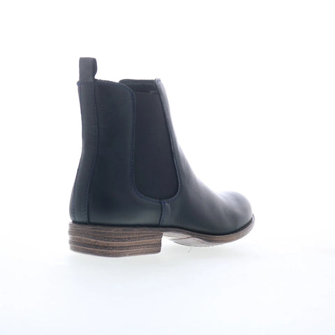 Miz Mooz Lewis Womens Blue Leather Slip On Chelsea Boots