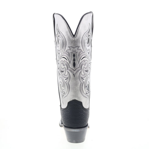 Jama Old West Snip Toe LF2002 Womens Black Leather Slip On Western Boots