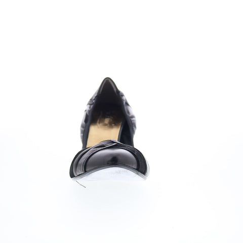 Lia Diva Lia Diva 3 Womens Black Leather Slip On Pumps Heels Shoes