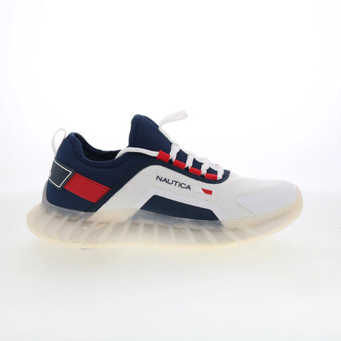 Nautica Liard CG5432 Mens White Canvas Lace Up Lifestyle Sneakers Shoes