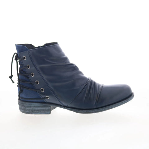 Miz Mooz Libretto Womens Blue Leather Zipper Ankle & Booties Boots