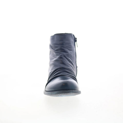 Miz Mooz Libretto Womens Blue Leather Zipper Ankle & Booties Boots