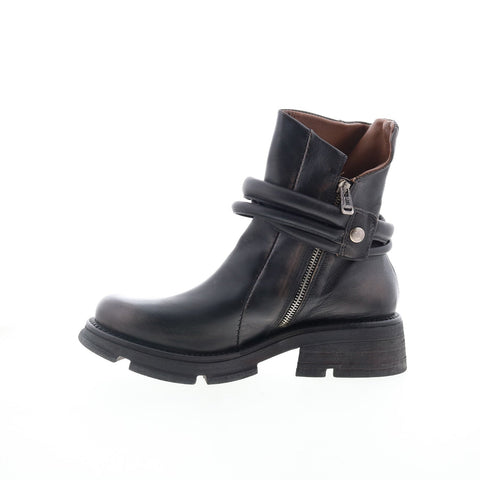 A.S. 98 Lider Womens Black Leather Zipper Casual Dress Boots
