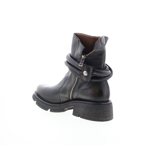 A.S. 98 Lider Womens Black Leather Zipper Casual Dress Boots