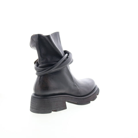 A.S. 98 Lider Womens Black Leather Zipper Casual Dress Boots
