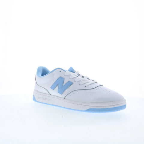New Balance BB80 BB80BLU Mens White Leather Lifestyle Sneakers Shoes