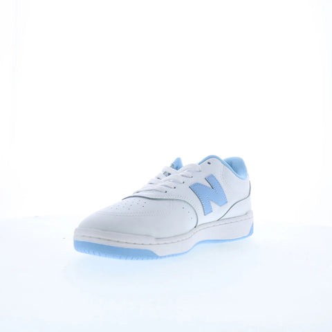 New Balance BB80 BB80BLU Mens White Leather Lifestyle Sneakers Shoes