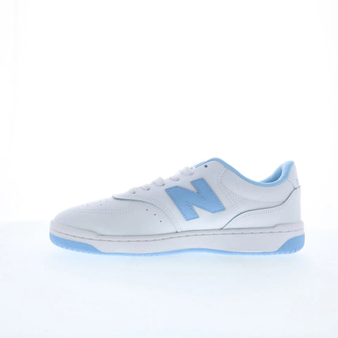 New Balance BB80 BB80BLU Mens White Leather Lifestyle Sneakers Shoes