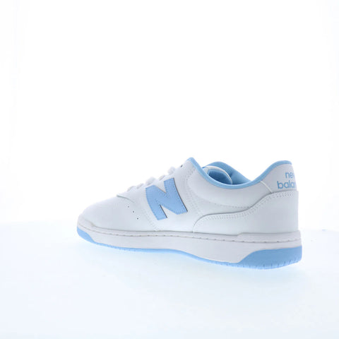 New Balance BB80 BB80BLU Mens White Leather Lifestyle Sneakers Shoes