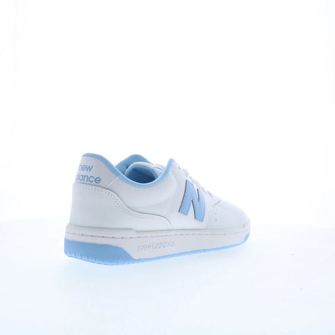 New Balance BB80 BB80BLU Mens White Leather Lifestyle Sneakers Shoes