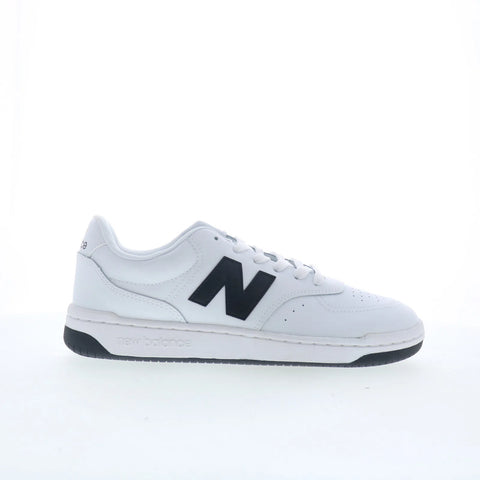 New Balance BB80 BB80BNN Mens White Leather Lace Up Lifestyle Sneakers Shoes
