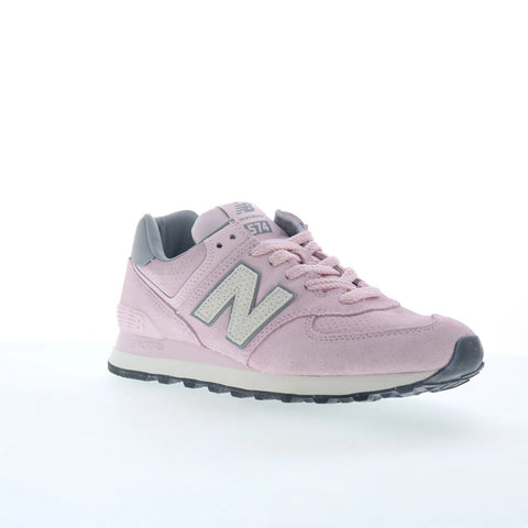 New Balance 574 WL574TNP Womens Pink Suede Lifestyle Sneakers Shoes