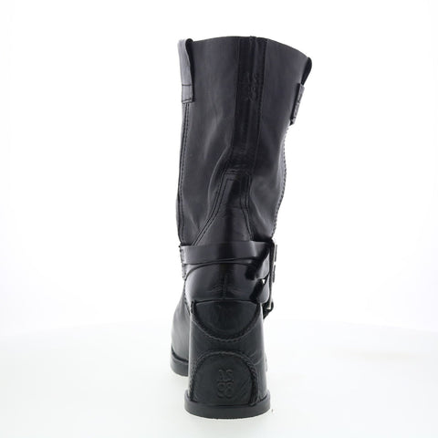 A.S. 98 Lil Womens Black Leather Slip On Casual Dress Boots