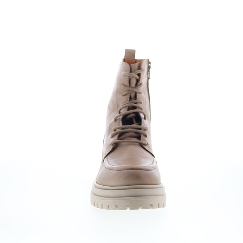 Miz Mooz Lilac Womens Brown Leather Zipper Casual Dress Boots