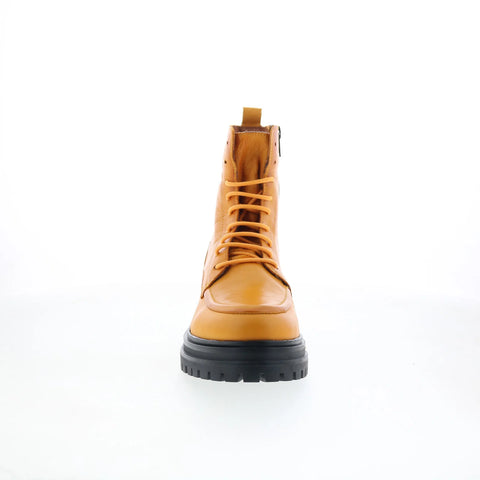 Miz Mooz Lilac LILCA Womens Yellow Leather Lace Up Casual Dress Boots