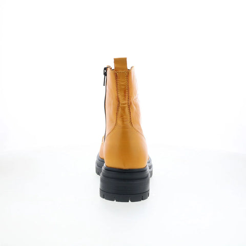 Miz Mooz Lilac LILCA Womens Yellow Leather Lace Up Casual Dress Boots