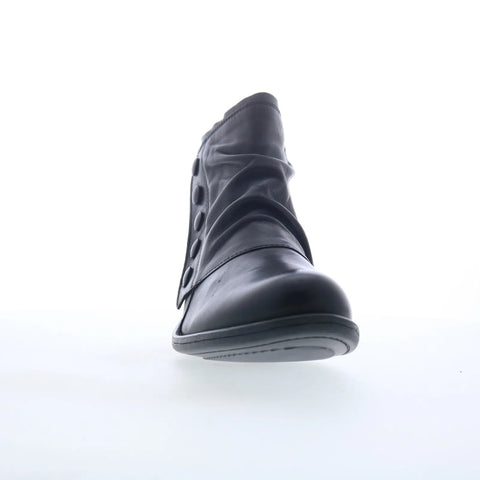 Miz Mooz Lili Womens Black Leather Zipper Ankle & Booties Boots