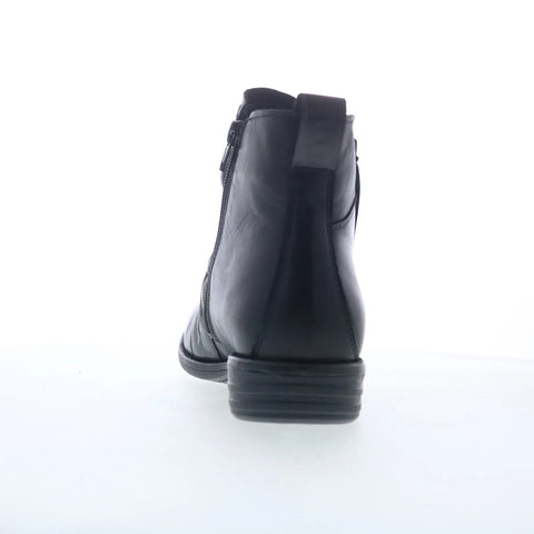 Miz Mooz Lili Womens Black Leather Zipper Ankle & Booties Boots