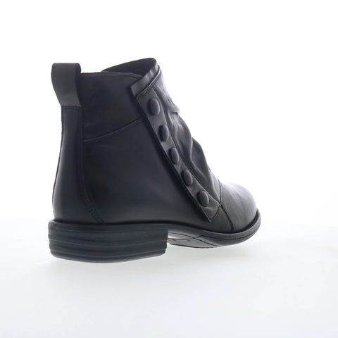 Miz Mooz Lili Womens Black Leather Zipper Ankle & Booties Boots