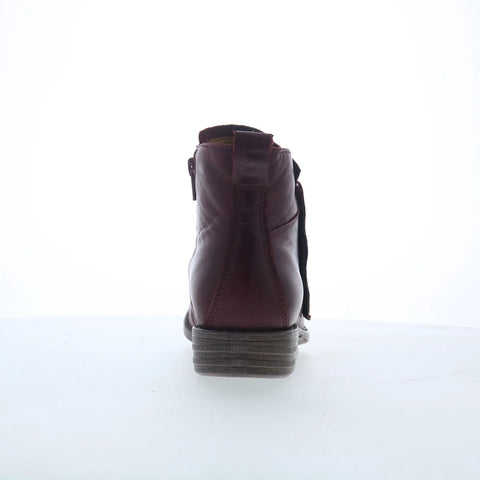 Miz Mooz Lili Womens Red Leather Zipper Ankle & Booties Boots