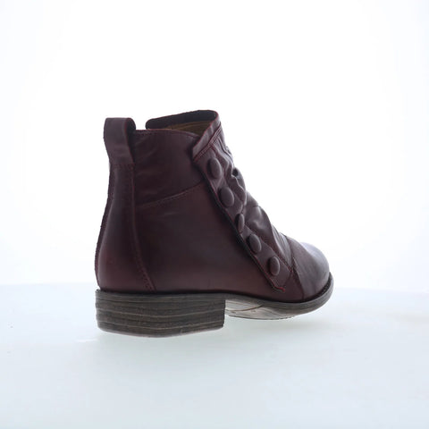 Miz Mooz Lili Womens Red Leather Zipper Ankle & Booties Boots