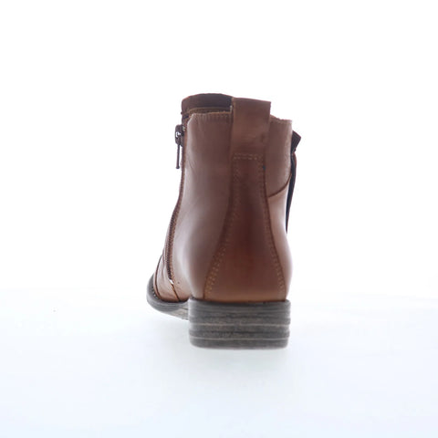 Miz Mooz Lili Womens Brown Leather Zipper Ankle & Booties Boots