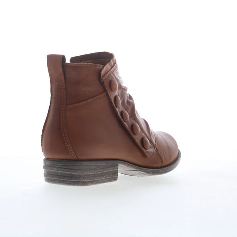 Miz Mooz Lili Womens Brown Leather Zipper Ankle & Booties Boots