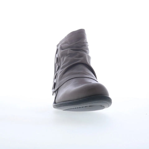 Miz Mooz Lili Womens Gray Leather Zipper Ankle & Booties Boots