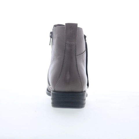 Miz Mooz Lili Womens Gray Leather Zipper Ankle & Booties Boots