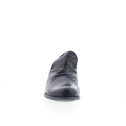 Miz Mooz Lilith 17922 Womens Black Leather Zipper Ankle & Booties Boots