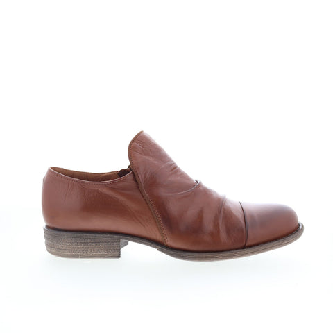Miz Mooz Lilith 17922 Womens Brown Leather Zipper Ankle & Booties Boots