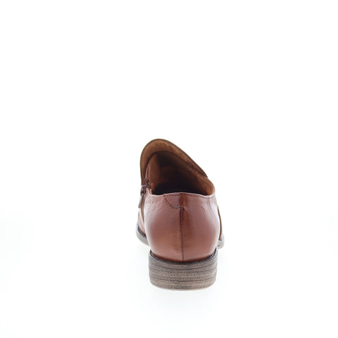Miz Mooz Lilith 17922 Womens Brown Leather Zipper Ankle & Booties Boots