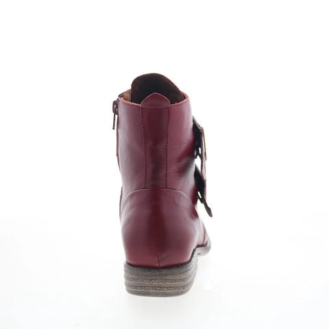 Miz Mooz Limelight-EU Womens Red Leather Zipper Casual Dress Boots
