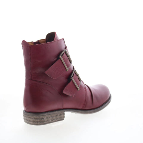 Miz Mooz Limelight-EU Womens Red Leather Zipper Casual Dress Boots