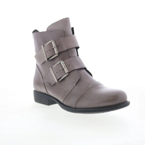 Miz Mooz Limelight-EU Womens Gray Leather Zipper Ankle & Booties Boots