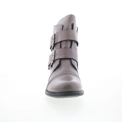 Miz Mooz Limelight-EU Womens Gray Leather Zipper Ankle & Booties Boots