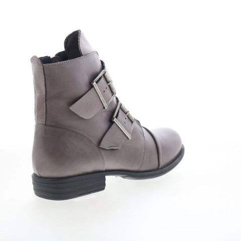 Miz Mooz Limelight-EU Womens Gray Leather Zipper Ankle & Booties Boots