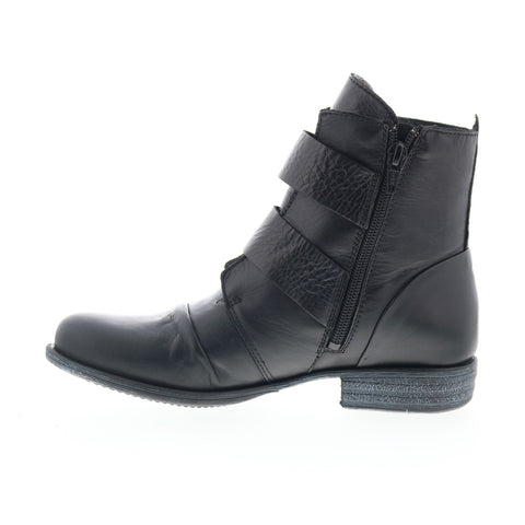 Miz Mooz Limelight Womens Black Leather Zipper Casual Dress Boots