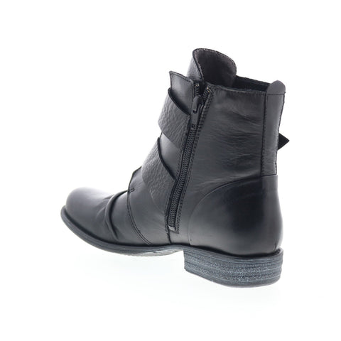 Miz Mooz Limelight Womens Black Leather Zipper Casual Dress Boots