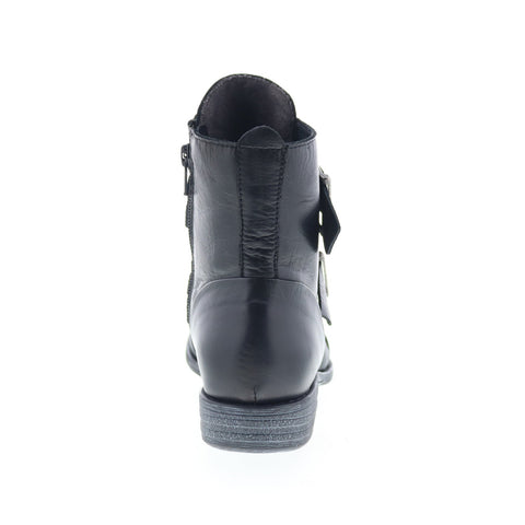 Miz Mooz Limelight Womens Black Leather Zipper Casual Dress Boots