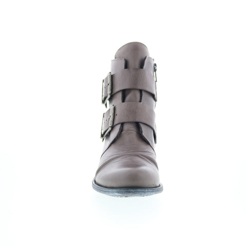 Miz Mooz Limelight Womens Gray Leather Zipper Casual Dress Boots