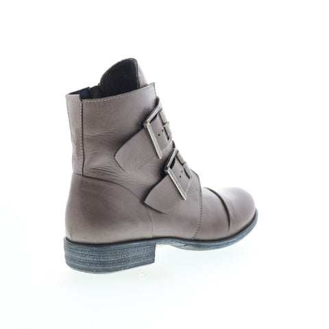 Miz Mooz Limelight Womens Gray Leather Zipper Casual Dress Boots