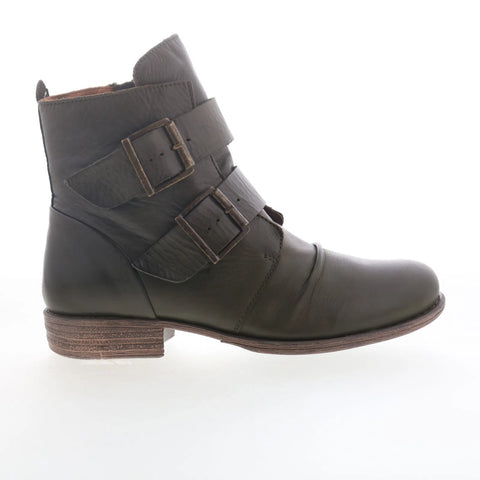 Miz Mooz Limelight Womens Green Leather Zipper Ankle & Booties Boots