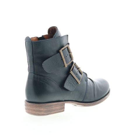 Miz Mooz Limelight Womens Blue Leather Zipper Casual Dress Boots