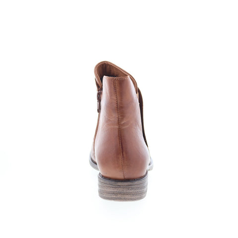 Miz Mooz Limit Womens Brown Leather Zipper Ankle & Booties Boots