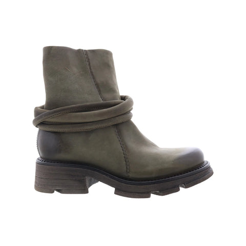 A.S. 98 Linder Womens Green Leather Zipper Casual Dress Boots