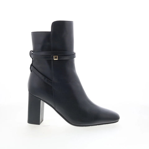 Aquatalia Linna L540801 Womens Black Leather Zipper Ankle & Booties Boots