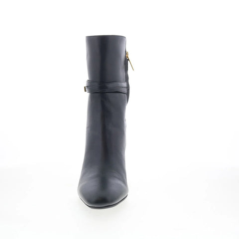 Aquatalia Linna L540801 Womens Black Leather Zipper Ankle & Booties Boots